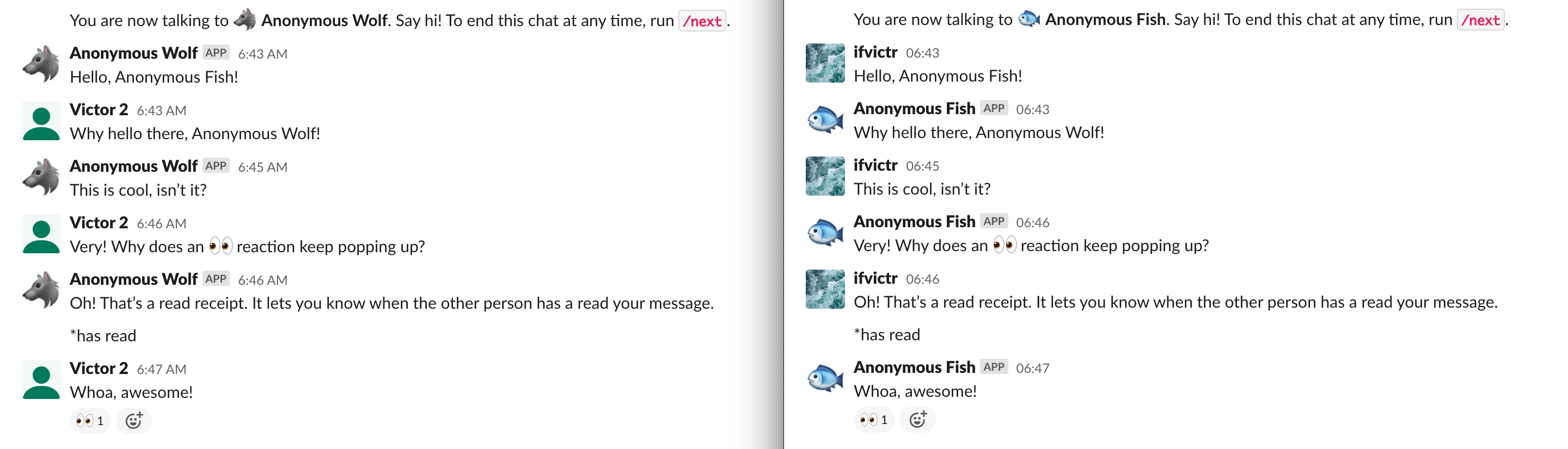 Example chat
